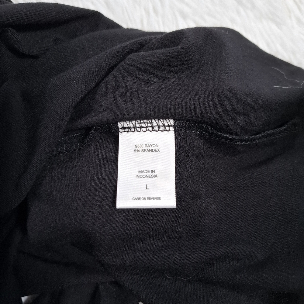 NWT NY&CO New York & Company Black Maxi Skirt Front Slit Stretch Soft Size Large - Picture 14 of 15